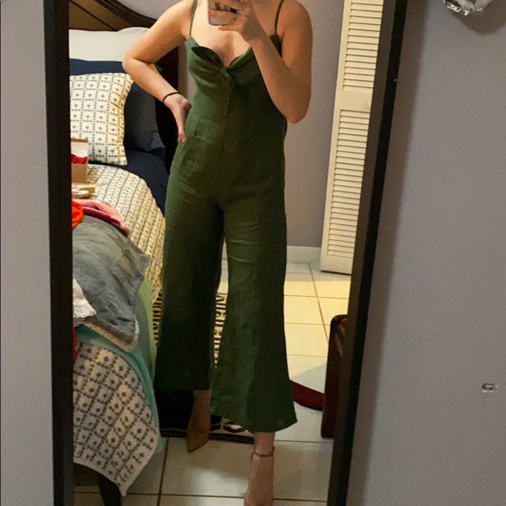 olive green jumpsuit